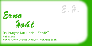 erno hohl business card